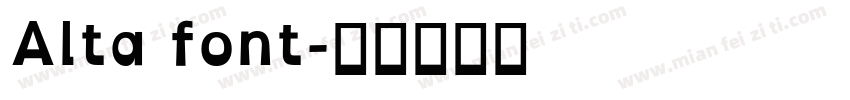 Alta font字体转换